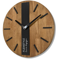 Drevené nástenné hodiny Oak Classic 30cm Flexistyle z250